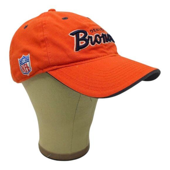 Denver Broncos Adjustable Cap NFL Trucker Baseball Hat On Field Reebok Orange - Picture 3 of 14